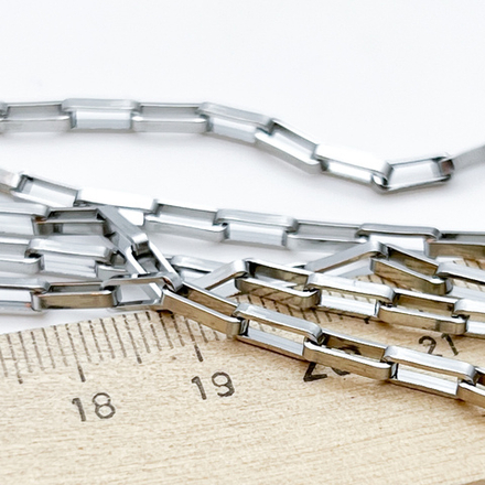 Цепочка, сталь, размер звена 8*2,8 мм, цена за 50 см