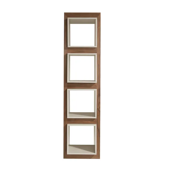 Стеллаж Angel Cerda Equilibrio, шпон ореха, жемчужно-серый