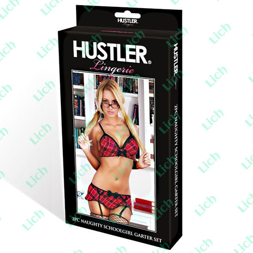 Клетчатый лиф и юбочка с подвязками Schoolgirl