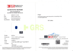 Сапфир, Кушон, 1 шт / 6,68 карат, Шри-Ланка