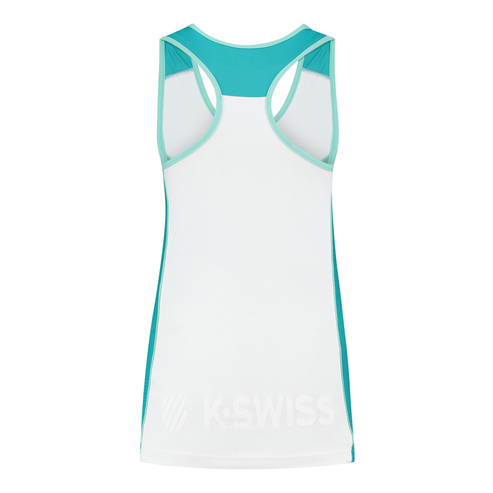 Женская теннисная майка K-Swiss Hypercourt Speed Tank Top Women - White, Turquoise