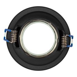 Встраиваемый светильник влагозащищенный ЭРА WR4 SBK MR16/GU5.3 IP44 черный матовый | Влагозащищенные встраиваемые светильники