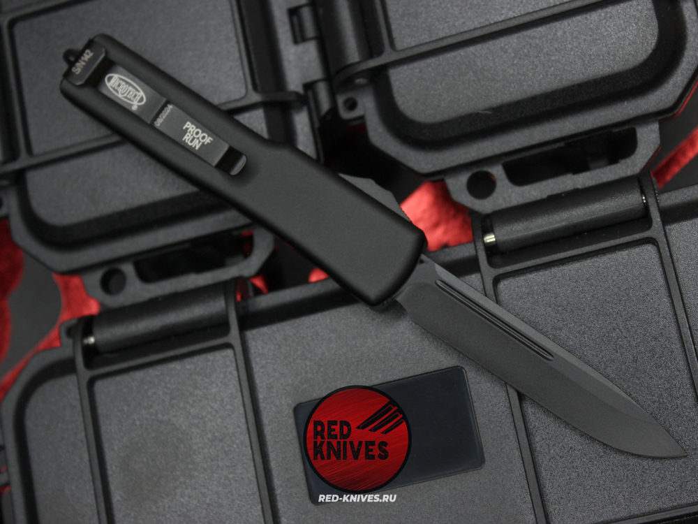 Нож Microtech UTX-70 A+++ Standard S/E BLACK - черная рукоять, черный клинок