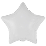 Шар фольгированный Звезда 46 см (Белый)