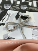 Брошь бантик серебро