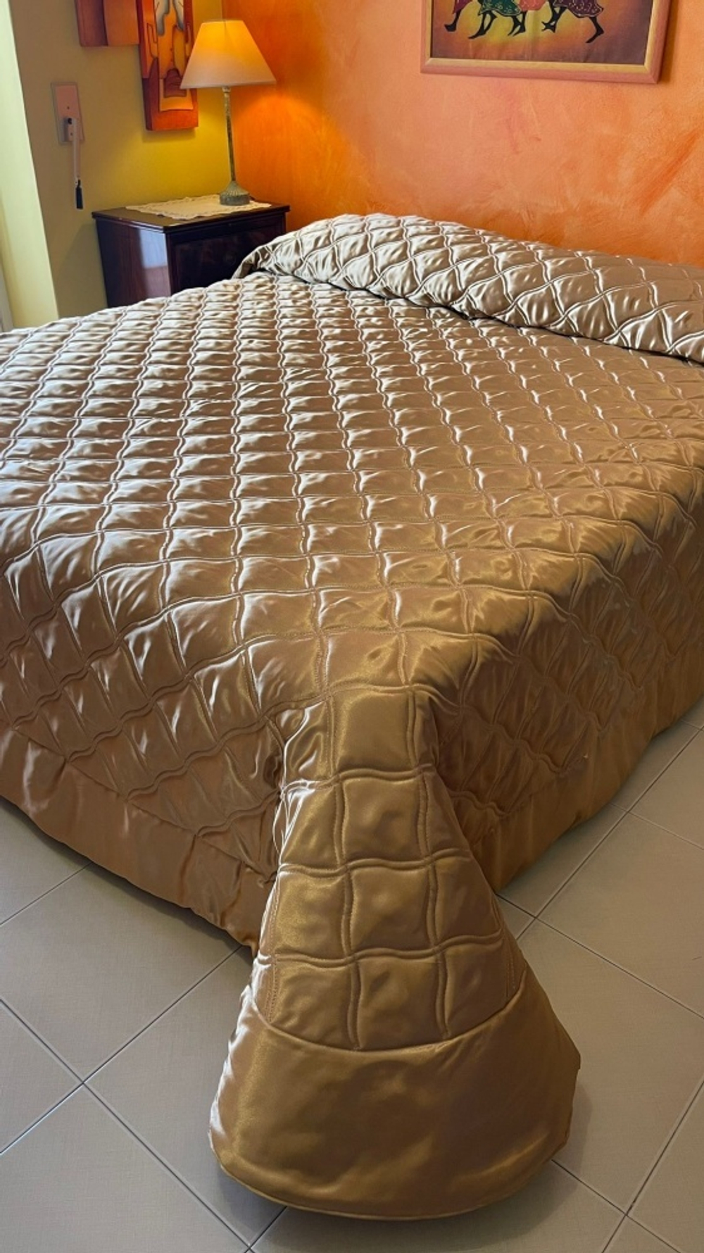 Покрывало 265х275 Emozioni Oro золотое