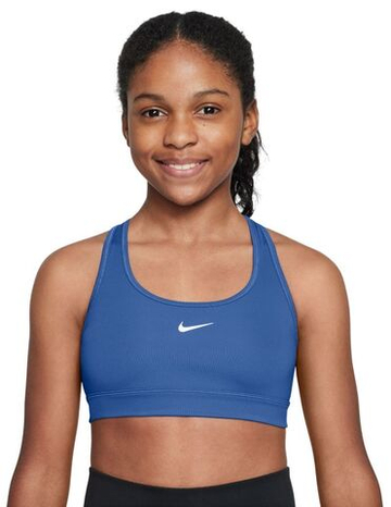 Топ для девочки теннисный Nike Girls Swoosh Sports - comet blue/white