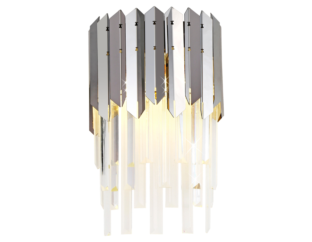 Настенный светильник с хрусталем TR5288/2 CH/CL хром/прозрачный E14/2 max 40W 370*220*110