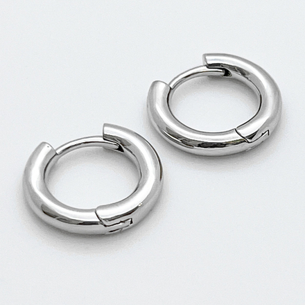 Ювелирные швензы Конго с родиевым покрытием, размер 17 мм, цена за пару