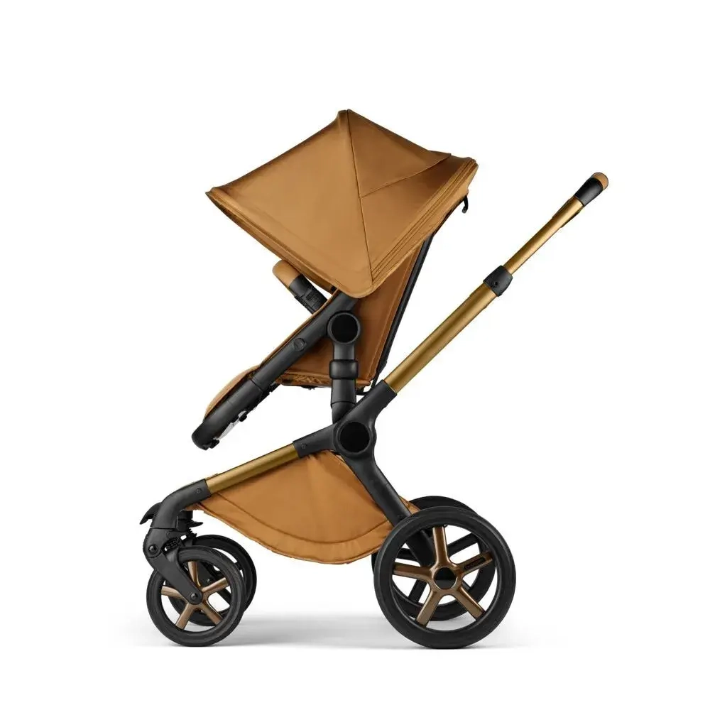 Коляска 2 в 1 Bugaboo Fox 5 Complete Noir Limited Edition Amber Glow