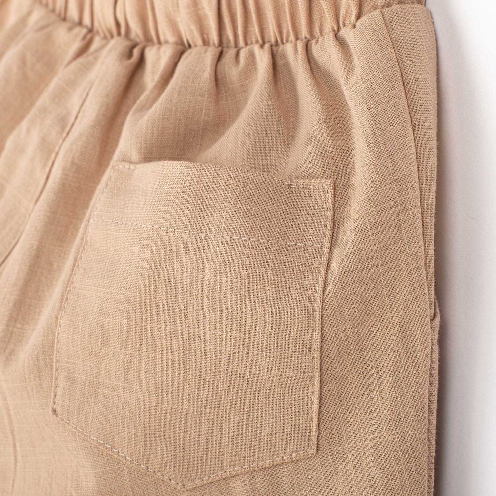 Шорты бермуды хлопковые "Беж" 7+