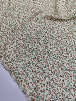 Шифон/ Цветы песочные на желтом