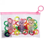 Резинки детские для волос 40шт (+-2 шт)»Bright style - Веселые друзья «, микс 4 цвета, 17*11см
