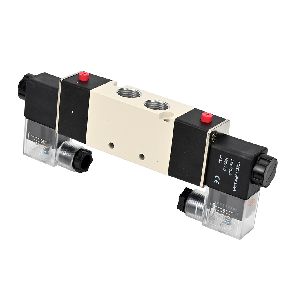 Pneumatic distributor Elephant 4V320 AC220V, 8 mm working channels, with two-way electromagnetic control