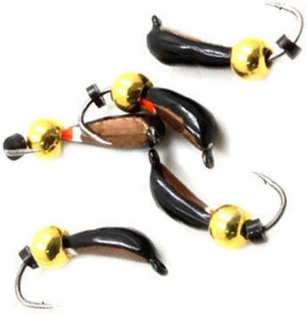 Мормышка вольф. безнасадочная "ЯМАН" Гвоздик №2(w), вес 0,45 гр., кристалл желтый,  цв. латунь