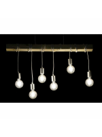 Потолочный светильник DKD Home Decor Чёрный Металл Деревянный Белый 220 V 50 W (100 x 7 x 160 cm) (2 pcs)