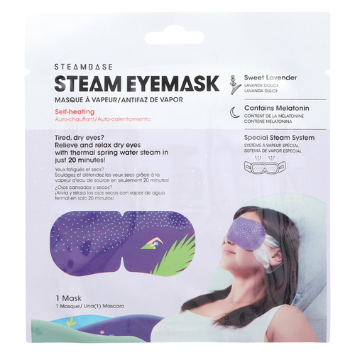 Steambase, Паровая маска для глаз, сладкая лаванда, 1 маска для глаз