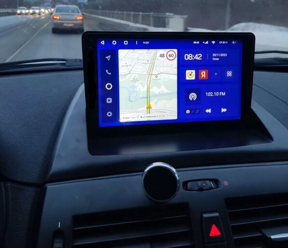 Магнитола BMW X3 E83 2003-2010 - FarCar BX3034M-360 монитор 9.5" 2K QLED на Android 13, 6Гб+128Гб, CarPlay, 4G SIM-слот, 4 камеры в комплекте