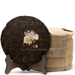 0350к Чай черный прессованный Пуэр Шу "ДАИ, Пучживэй" 2011 ци цзы бин, 357гр