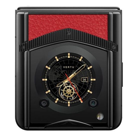 Vertu Ironflip малиново-красный (кожа теленка)