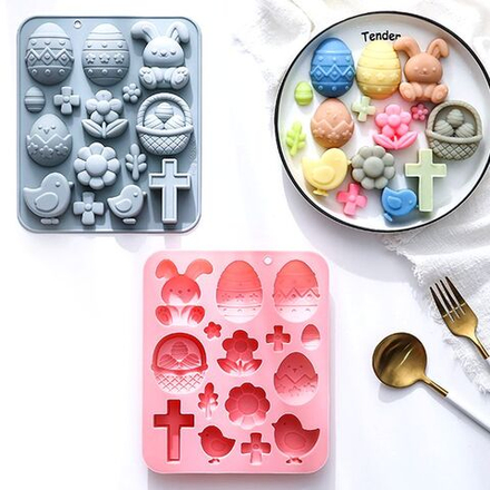 Форма силиконовая «Светлый праздник Пасхи» 15 ячеек