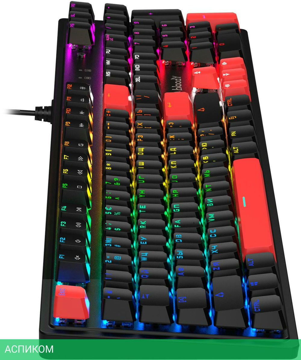 Клавиатура A4Tech Bloody S510R Fire Black/blms Red
