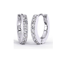 Детские серьги-конго White Crystal Hoop