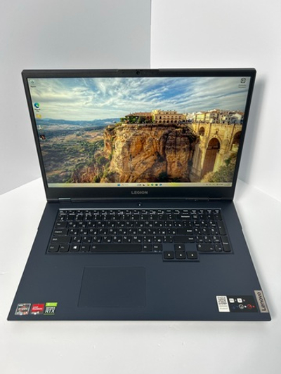 Ноутбук игровой Lenovo Legion 5 17ACH6H (82JY000ARU) 17.3"/AMD Ryzen 5 5600H/RAM 16 GB/SSD 512 GB/Nvidia RTX3060 6GB/1920x1080/IPS 144Hz/Windows 11/Подсветка кл-ры:LED/синий. Состояние: C1