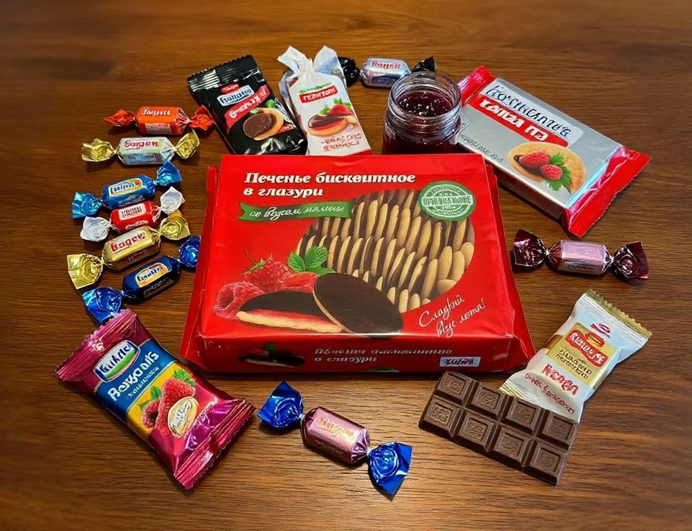 Печенье бисквитное глазированное КИКО со вкусом малины 1,2 кг