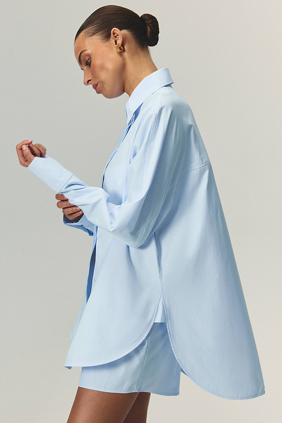 Рубашка из хлопка AMAN Голубой