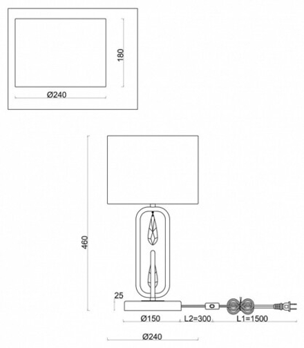 Настольная лампа декоративная Freya Riverside FR1007TL-01BS