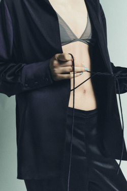 ZARA АТЛАСНЫЕ БРЮКИ С ВЫСОКОЙ ПОСАДКОЙ, МОРСКОЙ ЯРКО-СИНИЙ