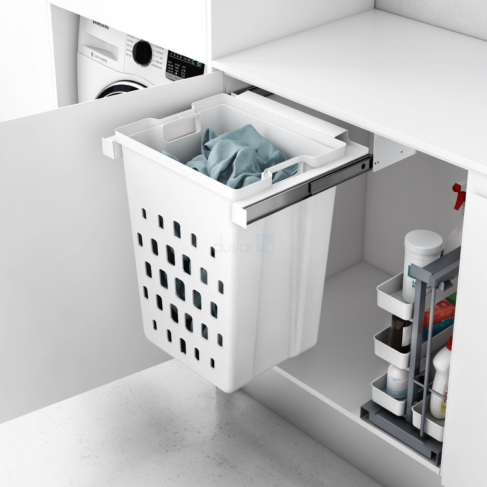 MENAGE CONFORT Корзина COMPACT для хранения белья 50 л, распашной фасад 480 мм, белый