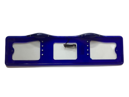 Рамка автомобильного номера с подсветкой номера горбат синяя