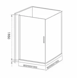 Душевой уголок Bas Mokka DR 90*90*185 без поддона
