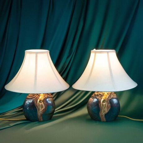Винтаж: Авторские парные настольные лампы