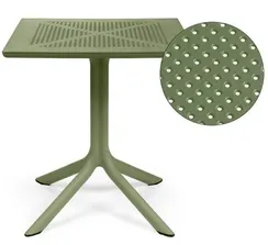 Пластиковый стол Clip 70х70 см зеленый