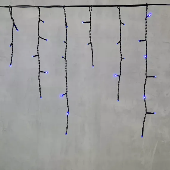 Светодиодная бахрома 3,1*0,5 м., 150 синих LED ламп, черный провод ПВХ, LTC (PIL150-11-2B)