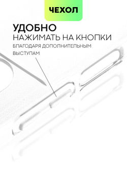 Чехол BROSCORP для Poco M5 оптом (арт. XM-PM5-HARD-TPU-TRANSPARENT)