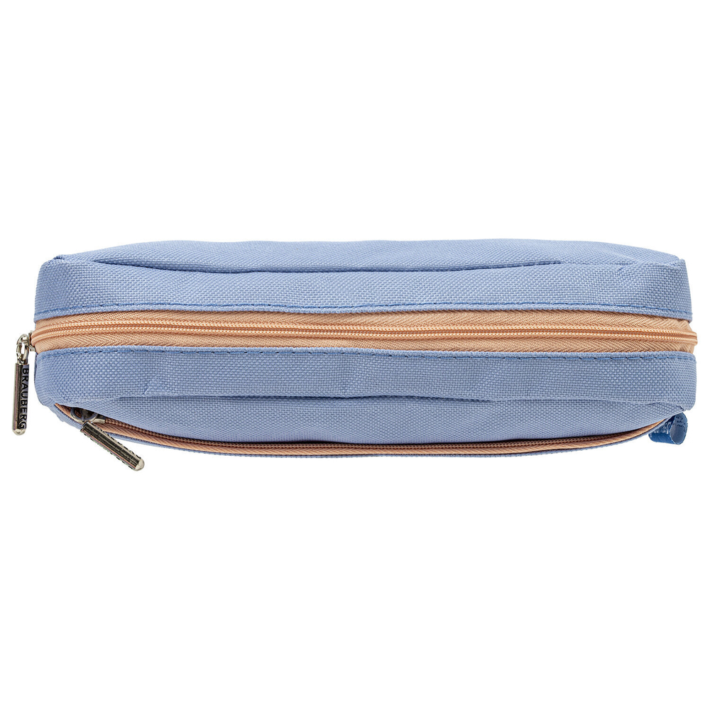 Пенал мягкий BRAUBERG 2 отделения ассорти 5 цветов "Pastel" 21х9 5х5 см дисплей (20 штук в упаковке)