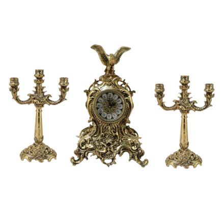 Bello De Bronze Каминные часы с канделябрами "Император"