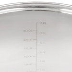 Кастрюля нерж, 9 л, с крыш, Daniks, ОБТ, SD-6HP-9, индукц