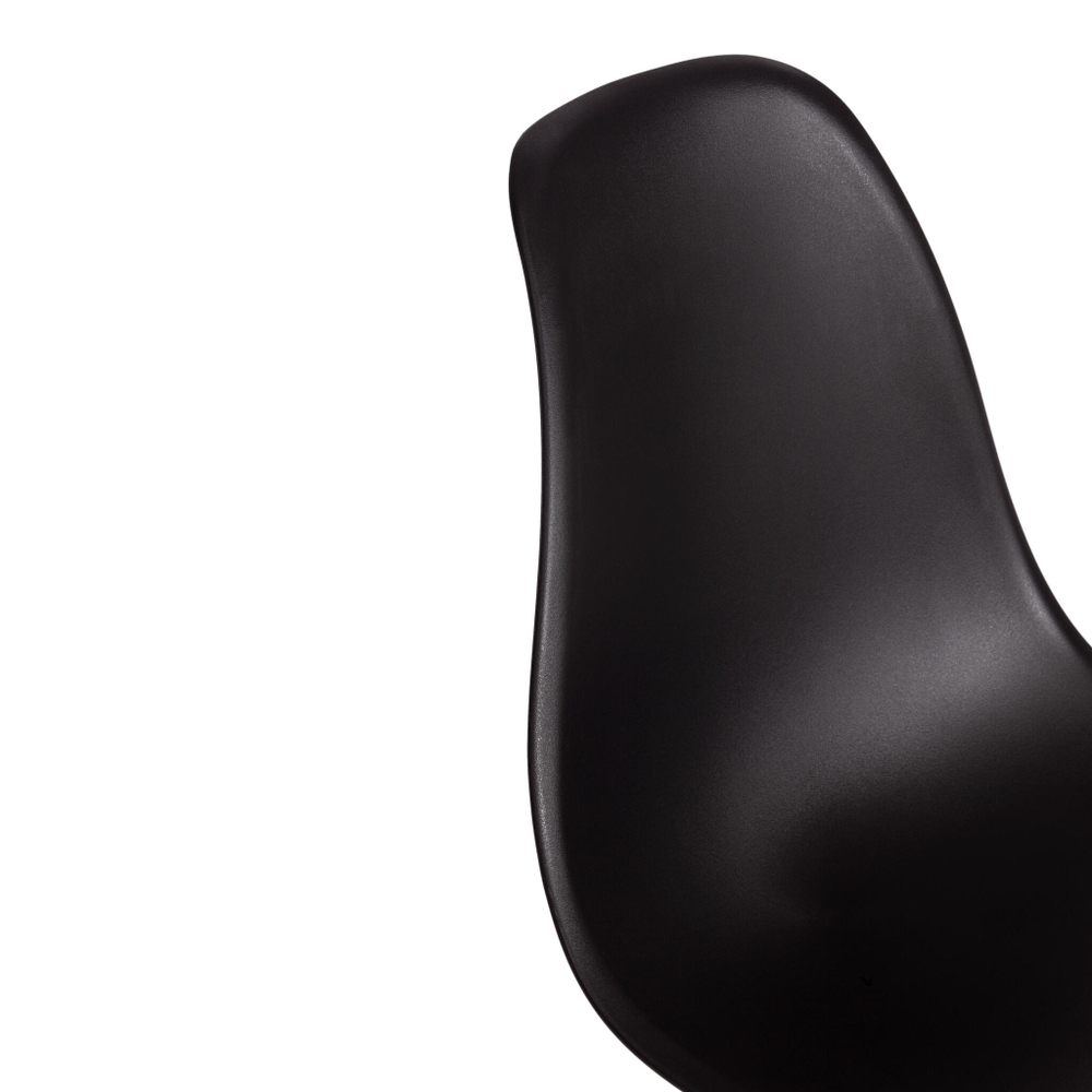 Стул CINDY (EAMES) (mod. 1801) дерево бук/металл/сиденье пластик, 45x51x82 см, Black (черный)