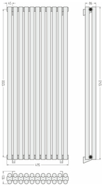 Сунержа Эстет-11 1200х495 11 секций