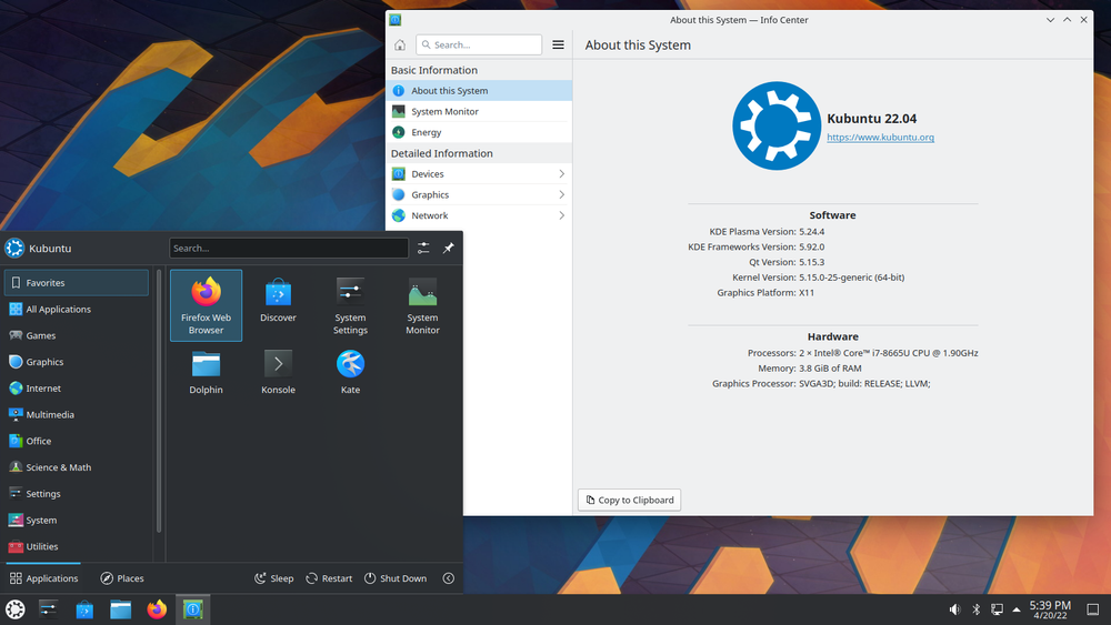 Kubuntu 22.04 (с лицензионным договором присоединения)