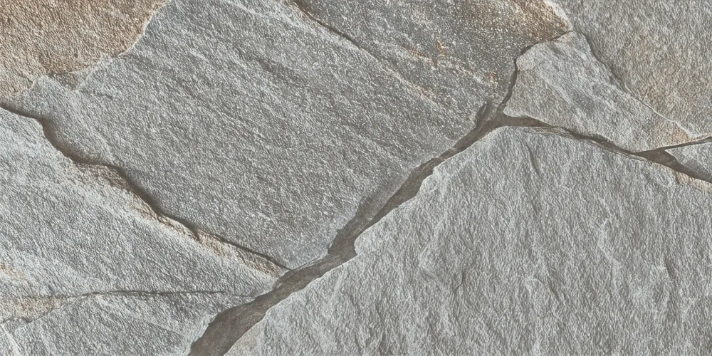 Керамогранит Alma Ceramica GFA3060LEG74R Legend 30x60 серый / бежевый глазурованный матовый / противоскользящий / рельефный под камень