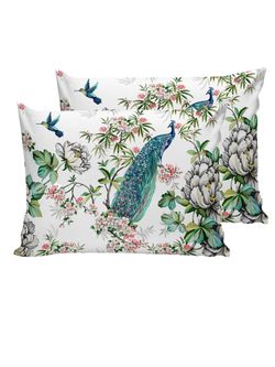 Наволочка комплект 2шт Сказка "Павлины" 40х60 см, перкаль