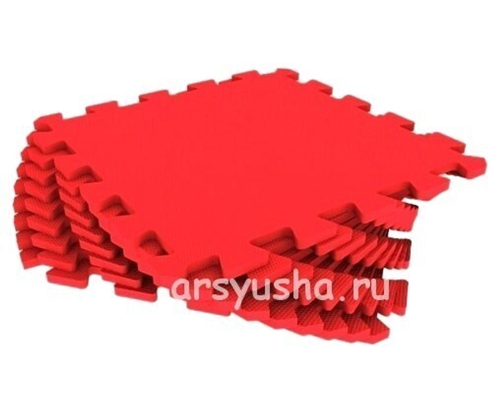Коврик-пазл Экополимеры (9 плит 33x33x0,9см, ~1кв.м./уп) Красный