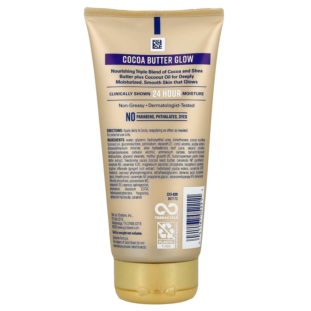 Gold Bond, Cocoa Butter Glow, ежедневный увлажняющий лосьон, 155 г (5,5 унции)
