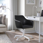Вращающийся стул - IKEA TOSSBERG/MALSKÄR/MALSKAR/ТОССБЕРГ/МАЛЬШЭР ИКЕА, 67х57х67 см, черный/белый